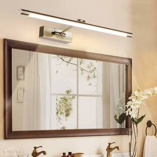 欧式卫生间浴室354861cm防水雾长led镜前灯青古铜色化妆镜柜灯