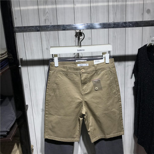 班尼路短裤男装纯棉修身纯色纯棉夏季薄款五分裤男短裤