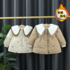 童装女童棉衣冬季加厚儿童毛领夹棉加毛棉服外套0一1-3岁宝宝冬装