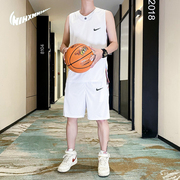 耐克顿球衣定制青少年运动训练篮球服夏季无袖冰丝速干大码背心男