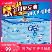 加高婴儿游泳池充气家用宝宝加厚游泳桶新生儿童泳池戏水池圆方形