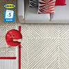 IKEA宜家UNDERVISNING翁德思宁短绒地毯客厅沙发毯卧室床前地垫