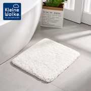Kleine Wolke进口白色卫生间地垫浴室门口吸水地毯防滑干脚垫门垫
