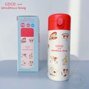 日本购回coco酱2023红色卡通便携不锈钢直饮保温杯350ml