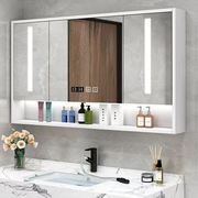 高档智能实木浴室镜柜单独挂墙式厕所卫生间卫浴镜子置物收纳架一