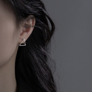 925纯银耳扣女立体三角形日韩小众设计感冷淡风个性独特耳环耳饰