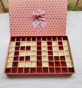 (成品)99朵川崎手工，折纸花圣诞节礼物玫瑰礼盒生日