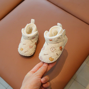 冬季一岁宝宝雪地靴防滑6-12月婴儿棉鞋加厚保暖幼童鞋子秋冬款女