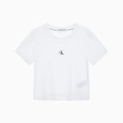 CK Jeans韩国23春J221837女士简约LOGO休闲圆领透气短袖T恤