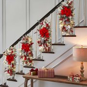 圣诞节装饰品挂饰圣诞花环，门挂楼梯藤条，挂件壁饰商场酒店家居装饰