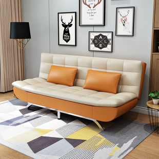 可折叠两用布艺沙发床可拆洗小户型出租房简易沙，多功能折叠沙发床