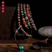 手工原创越南沉香木佛珠，手链项链挂链藏式民族风，108颗男女情侣款
