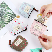 韩版简约硬币零钱包零钱袋女学生帆布可爱钥匙包，迷你手拿包小钱包
