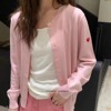AT Studios春夏季舒适甜美色系爱心绣花大牌风针织开衫毛衣上衣女