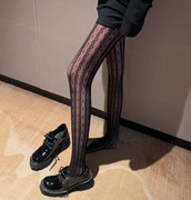 白色性感渔网袜女秋季外穿网红打底裤袜薄款黑色蕾丝美腿袜连