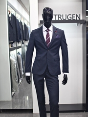 韩国TRUGEN品牌春季 时尚商务绅士 羊毛弹力修身男士西服套装