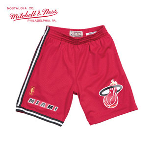 Mitchell&Ness热火队96-97年SW复古MN球裤篮球裤网眼运动短裤NBA