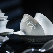 玉柏玲珑景德镇陶瓷饭面碗单个散件碗碟套装家用纯白餐具高档送礼