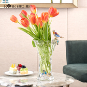 罗比罗丹报喜鸟花瓶珐琅彩，工艺玻璃可水养鲜花家居饰品创意