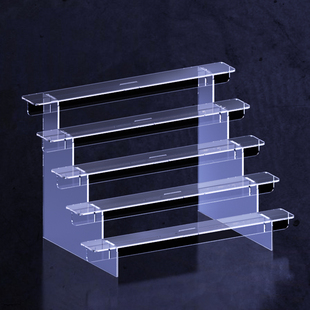 泡泡玛特阶梯盲盒透明陈列架亚克力透明置物底座架手办模型展示架