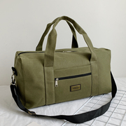 帆布手提包大容量耐磨行李包单肩斜跨旅行包，出差包户外(包户外)露营旅游包