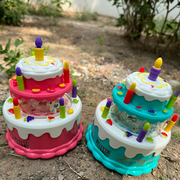 儿童仿真生日蛋糕玩具旋转木马电动音乐，车女童生日过家家礼物女孩