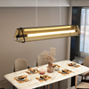 设计师餐厅吊灯北欧简约餐桌，吧台灯办公室创意，长条工业风玻璃灯具