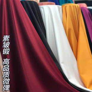 高档亚光色丁绸缎布料汉服旗袍服装仿丝绸仿桑蚕仿真丝缎面料