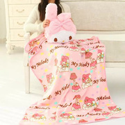 可爱卡通樱花美乐蒂抱枕毯办公室珊瑚绒毯空调毯子两用抱枕毯子包