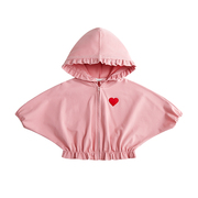 女童外套春秋时髦连帽蝙蝠衫2023春装洋气儿童蝙蝠衣宝宝婴儿衣服