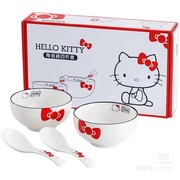 三丽鸥hellokitty北欧ins餐具，家用吃饭小碗陶瓷，可爱少女心套装