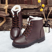 冬季女鞋特大码4143加绒棉鞋，平跟防滑妈妈短靴，4042雪地靴44