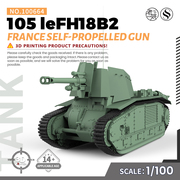 ssmodelss1006641100军事，模型法国105lefh18b2自行火炮