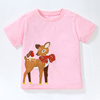 女童圆点短袖t恤宝宝，纯棉夏装婴幼儿小鹿半袖，上衣儿童打底体恤衫8