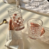 藤编玻璃杯ins风家用浮雕水杯套装咖啡杯果汁冷饮杯创意喝水杯子