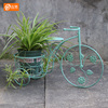 百界创意欧式自行车花架子做旧铁艺阳台庭院落地式花园花盆架装饰