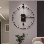 挂钟客厅免打孔家用简约创意墙壁装饰挂表静音时尚高级感餐厅钟表
