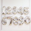 数字气球18寸银色金色0-9儿童生日装饰宝宝周岁布置字母气球卡通