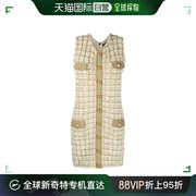 香港直邮balmain巴尔曼女士无袖粗花呢，连衣裙af1r3066kd77