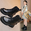 儿童马丁靴女童靴子，冬季2023韩版英伦风小女孩，单靴公主皮短靴
