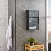 实木浴室柜收纳现代玻璃门简约小户型卫生间壁挂柜马桶边柜置物柜