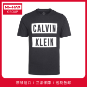 Calvin Klein男装高端品牌夏季潮牌上衣CK潮流印花纯棉短袖T恤男