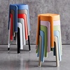 塑料凳子加厚家用可叠放餐桌，板凳圆凳时尚创意，高凳子(高凳子)北欧简约椅子