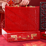 彩礼钱盒子红色礼金盒结婚提亲订婚聘礼箱包万元用品大全10万箱子