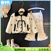 女童棉服外套冬装，2023女宝宝洋气加绒加厚棉袄儿童中国风棉衣