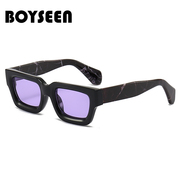 嘻哈朋克墨镜男超个性粗框太阳镜UV400可配近视墨镜潮复古眼镜
