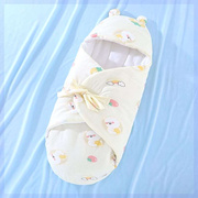 新生儿睡袋防惊跳蝴蝶被0-3个月用襁褓婴儿抱被秋冬宝宝纯棉睡袍