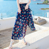夏季女装修身不规则雪纺半身裙长裙子越南芽庄旅游沙滩裙海边度假