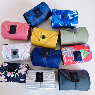 日本订单肩环保折叠购物袋风琴，褶易收纳折叠超轻便携出差旅游布袋