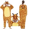 jumpsuitfamily长颈鹿睡衣卡通，动物连体睡衣亲子，演出情侣家居服